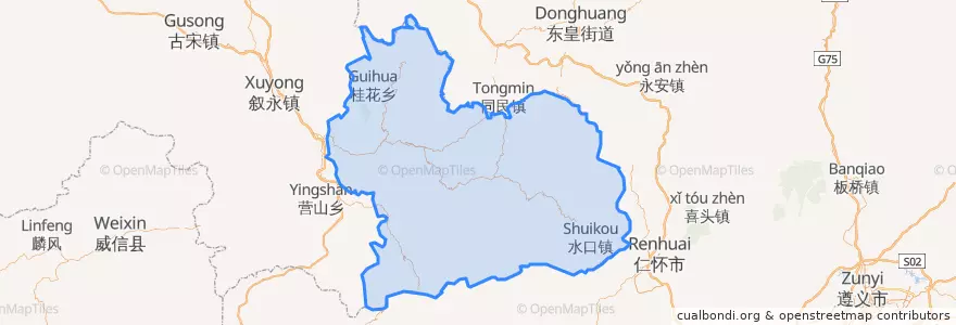 Mapa de ubicacion de 古蔺县.