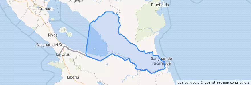 Mapa de ubicacion de Río San Juan.