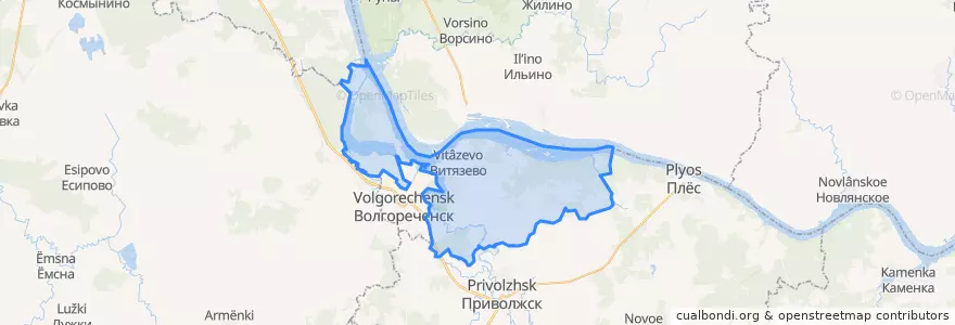 Mapa de ubicacion de Сидоровское сельское поселение.