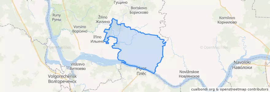 Mapa de ubicacion de Прискоковское сельское поселение.