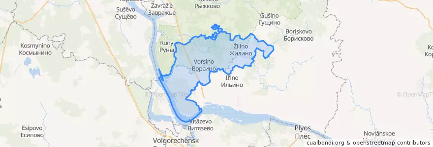 Mapa de ubicacion de Шолоховское сельское поселение.