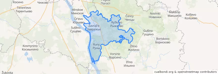 Mapa de ubicacion de Боровиковское сельское поселение.