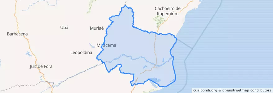 Mapa de ubicacion de Região Geográfica Intermediária de Campos dos Goytacazes.