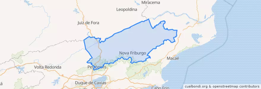 Mapa de ubicacion de Região Geográfica Intermediária de Petrópolis.