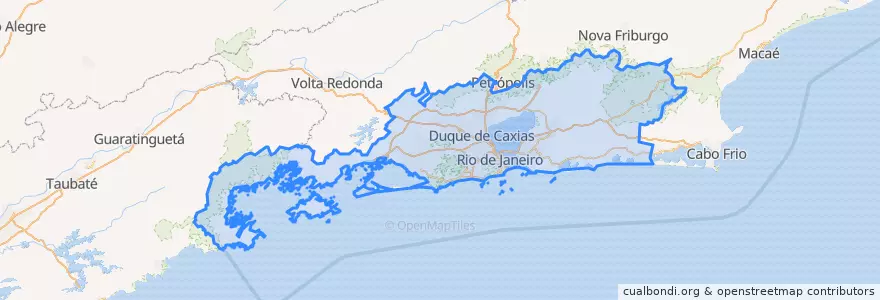 Mapa de ubicacion de Região Geográfica Intermediária do Rio de Janeiro.