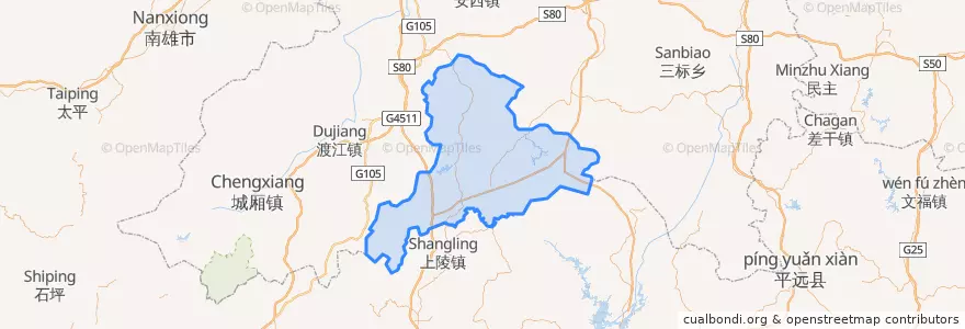 Mapa de ubicacion de 定南县 (Dingnan).