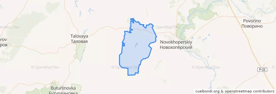 Mapa de ubicacion de Коленовское сельское поселение.