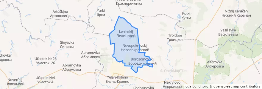 Mapa de ubicacion de Новопокровское сельское поселение.