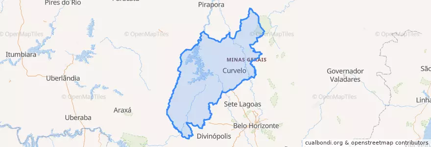 Mapa de ubicacion de Região Geográfica Intermediária de Uberaba.