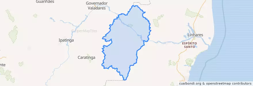 Mapa de ubicacion de Microrregião Aimorés.