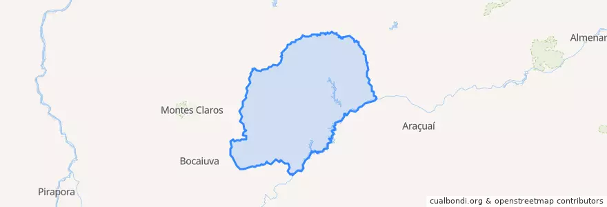 Mapa de ubicacion de Microrregião Grão Mogol.