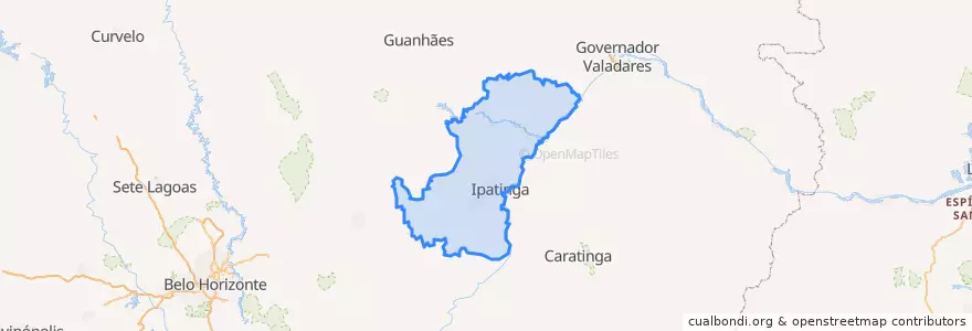 Mapa de ubicacion de Microrregião Ipatinga.