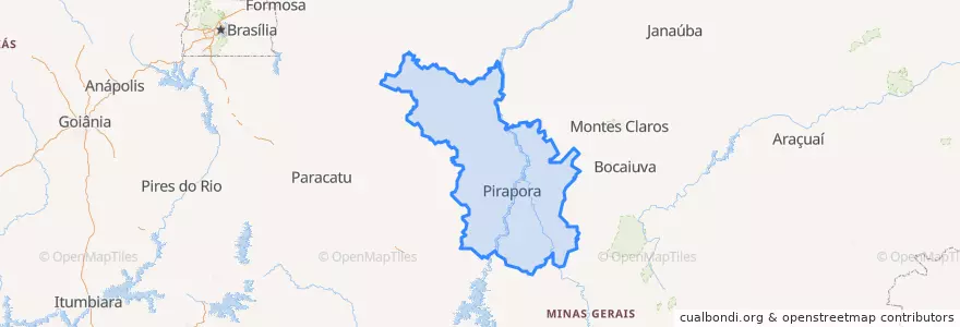 Mapa de ubicacion de Microrregião Pirapora.