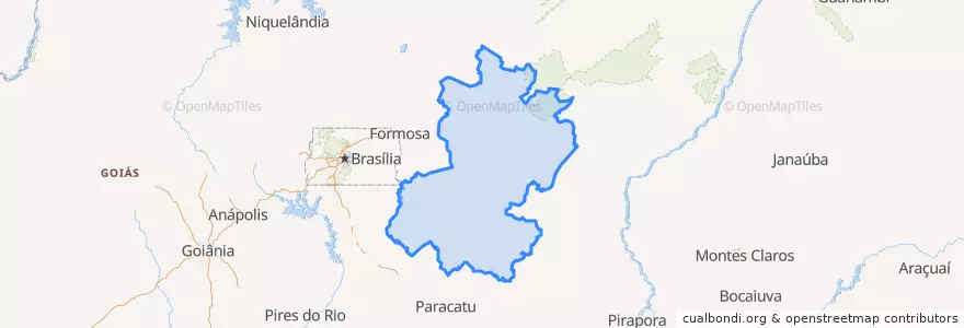 Mapa de ubicacion de Microrregião Unaí.