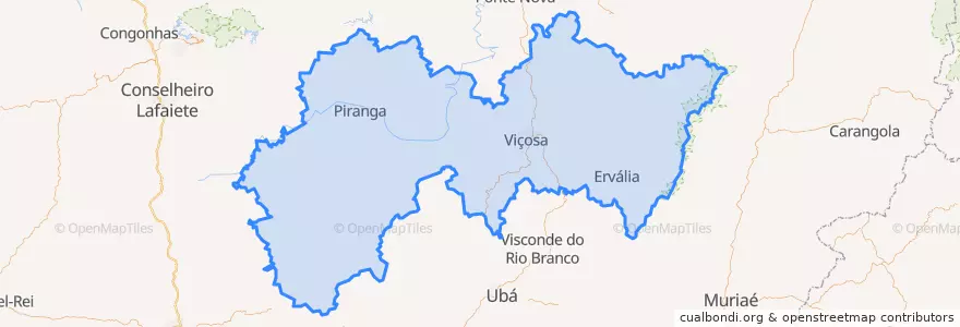 Mapa de ubicacion de Microrregião Viçosa.