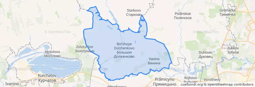Mapa de ubicacion de Большедолженковский сельсовет.