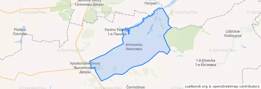 Mapa de ubicacion de Амосовский сельсовет.