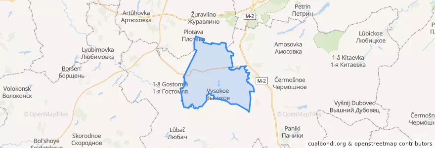 Mapa de ubicacion de Высокский сельсовет.