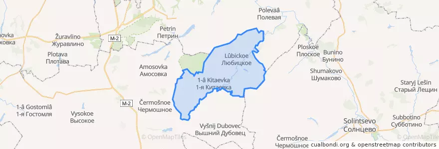 Mapa de ubicacion de Китаевский сельсовет.