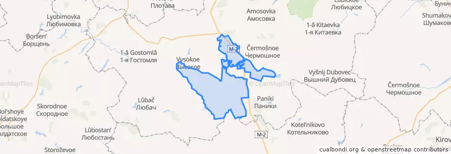 Mapa de ubicacion de Нижнереутчанский сельсовет.