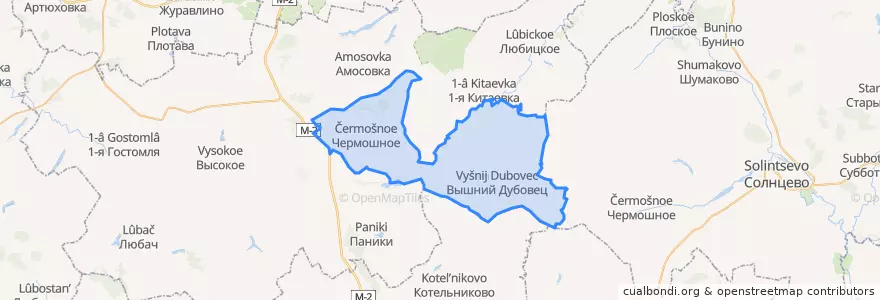 Mapa de ubicacion de Чермошнянский сельсовет.