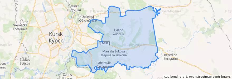 Mapa de ubicacion de Клюквинский сельсовет.