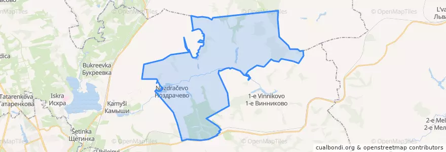 Mapa de ubicacion de Ноздрачевский сельсовет.