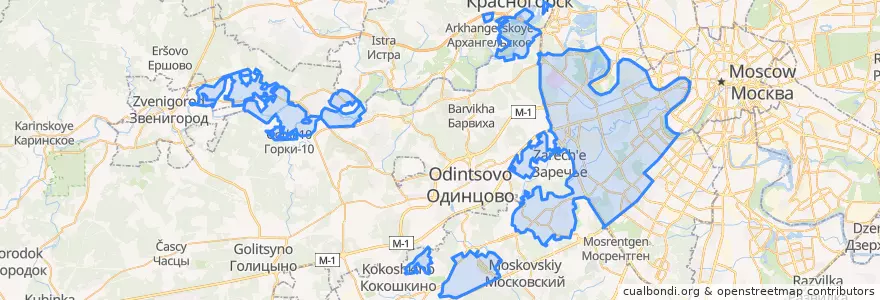 Mapa de ubicacion de Западный административный округ.