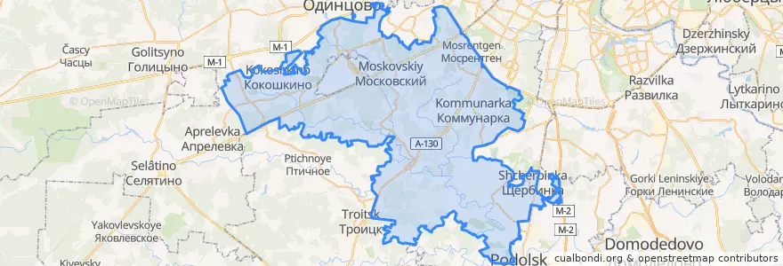 Mapa de ubicacion de Новомосковский административный округ.