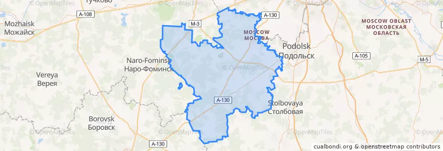 Mapa de ubicacion de Troitsky Administrative Okrug.