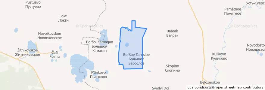 Mapa de ubicacion de Зарослинский сельсовет.