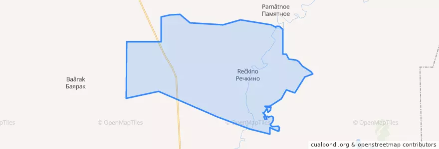 Mapa de ubicacion de Речкинский сельсовет.