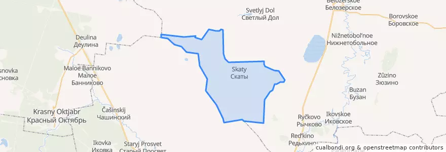 Mapa de ubicacion de Скатинский сельсовет.