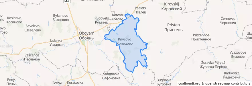 Mapa de ubicacion de Бобрышевский сельсовет.