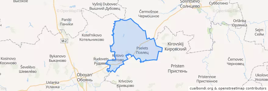 Mapa de ubicacion de Котовский сельсовет.