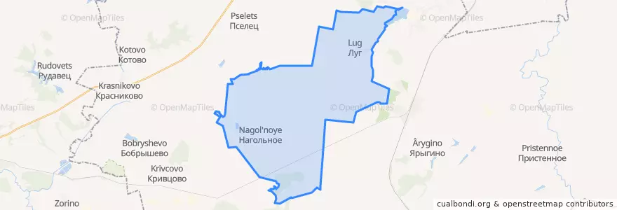 Mapa de ubicacion de Нагольненский сельсовет.