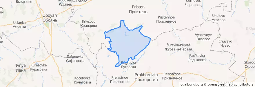 Mapa de ubicacion de Среднеольшанский сельсовет.