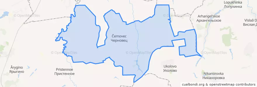 Mapa de ubicacion de Черновецкий сельсовет.