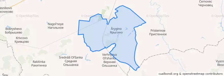 Mapa de ubicacion de Ярыгинский сельсовет.