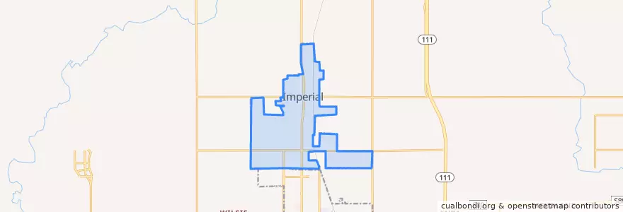 Mapa de ubicacion de Imperial.