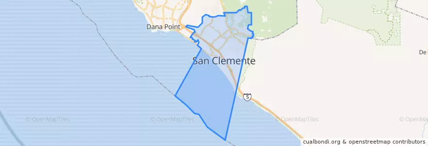 Mapa de ubicacion de San Clemente.