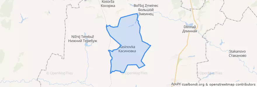 Mapa de ubicacion de Касиновский сельсовет.