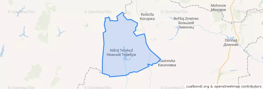 Mapa de ubicacion de Теребужский сельсовет.