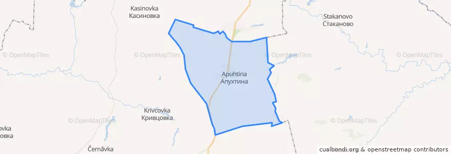 Mapa de ubicacion de Вышнеольховатский сельсовет.