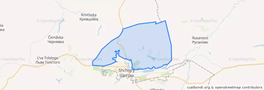 Mapa de ubicacion de Вязовский сельсовет.