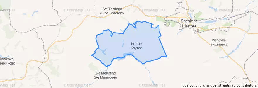 Mapa de ubicacion de Крутовский сельсовет.