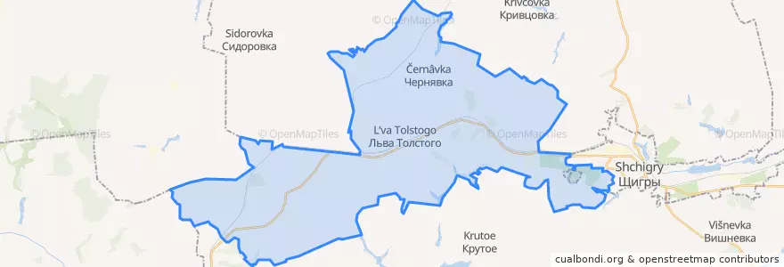 Mapa de ubicacion de Охочевский сельсовет.