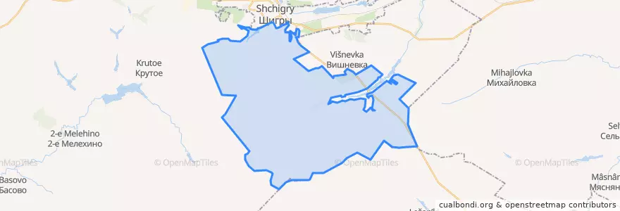 Mapa de ubicacion de Пригородненский сельсовет.