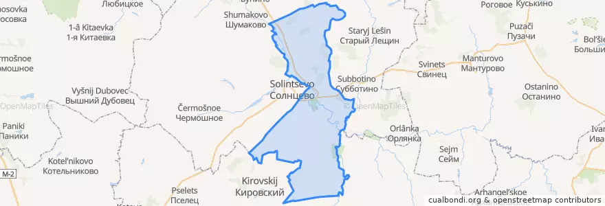 Mapa de ubicacion de Зуевский сельсовет.