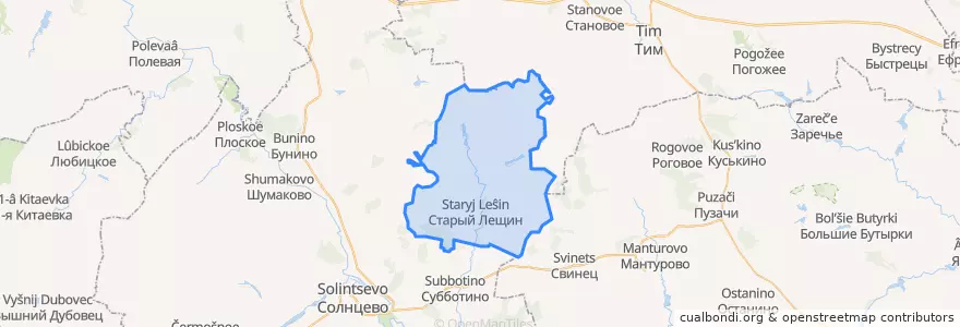 Mapa de ubicacion de Старолещинский сельсовет.